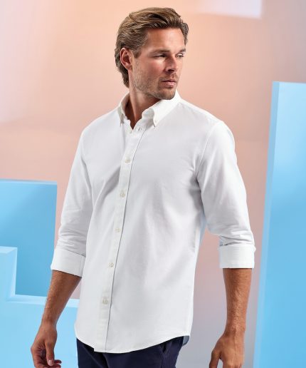 Mens cotton long sleeve Oxford shirt