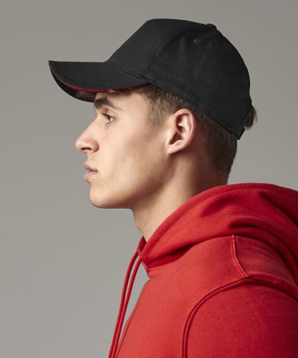 EarthAware® classic organic cotton 5-panel cap  sandwich peak