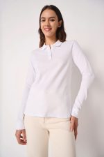 Polo piqué LSL femme – Image 3