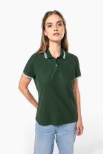 Polo femme manches courtes à liserés contrastés – Image 8