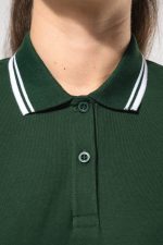 Polo femme manches courtes à liserés contrastés – Image 17