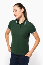 Polo femme manches courtes à liserés contrastés – Image 18