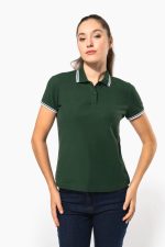 Polo femme manches courtes à liserés contrastés – Image 19