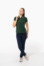 Polo femme manches courtes à liserés contrastés – Image 20