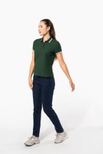 Polo femme manches courtes à liserés contrastés – Image 21