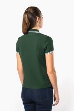 Polo femme manches courtes à liserés contrastés – Image 14