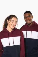 Sweat-shirt tricolore à capuche unisexe – Image 10