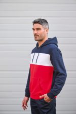 Sweat-shirt tricolore à capuche unisexe – Image 29