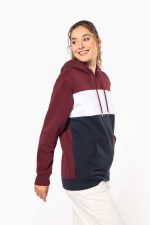 Sweat-shirt tricolore à capuche unisexe – Image 2