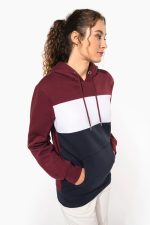 Sweat-shirt tricolore à capuche unisexe – Image 18