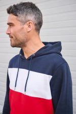 Sweat-shirt tricolore à capuche unisexe – Image 31