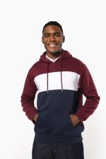 Sweat-shirt tricolore à capuche unisexe – Image 4