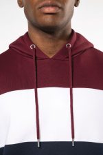 Sweat-shirt tricolore à capuche unisexe – Image 6