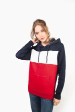 Sweat-shirt tricolore à capuche unisexe – Image 26