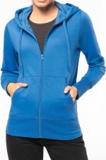 Sweat-shirt écoresponsable zippé à capuche femme – Image 16