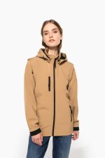 Veste Softshell 3 couches à capuche avec manches amovibles unisexe – Image 5
