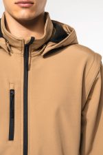 Veste Softshell 3 couches à capuche avec manches amovibles unisexe – Image 7