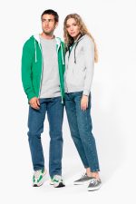 Sweat-shirt zippé capuche contrastée femme – Image 16