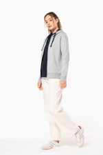 Sweat-shirt zippé capuche contrastée femme – Image 12