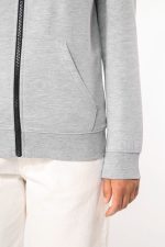 Sweat-shirt zippé capuche contrastée femme – Image 5