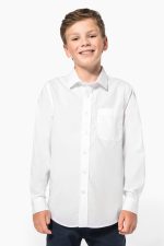Chemise popeline manches longues enfant