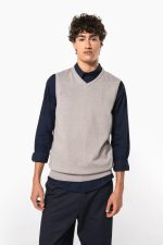 Pull col V sans manches – Image 10