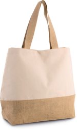Sac shopping en toiles de coton et jute – Image 4