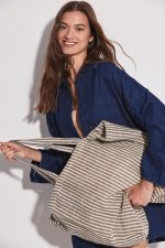 Sac shopping à rayures en juco – Image 5