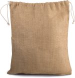 Sac en toile de jute avec cordelettes – Image 3