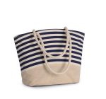 Sac shopping style marin en toile de jute – Image 3
