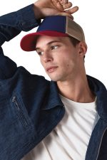 Casquette trucker 5 panneaux en coton canvas - K-up Gold Label – Image 6