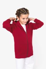 Sweat-shirt écoresponsable zippé à capuche enfant – Image 4