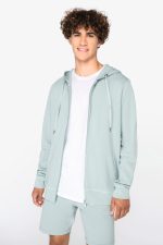 Sweat-shirt écoresponsable zippé à capuche French Terry unisexe – Image 2