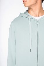Sweat-shirt écoresponsable zippé à capuche French Terry unisexe – Image 6