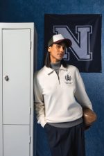 Sweat-shirt écoresponsable quart zip col polo à épaules tombantes unisexe – Image 7
