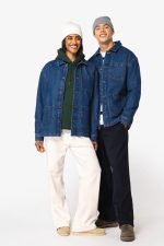 Veste en jean écoresponsable à épaules tombantes unisexe – Image 2