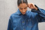 Veste en jean écoresponsable à épaules tombantes unisexe – Image 10