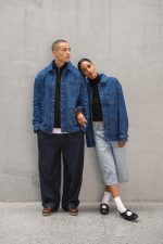 Veste en jean écoresponsable à épaules tombantes unisexe – Image 6