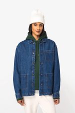 Veste en jean écoresponsable à épaules tombantes unisexe – Image 4