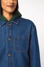 Veste en jean écoresponsable à épaules tombantes unisexe – Image 7