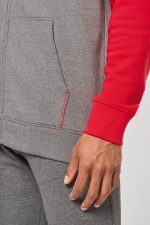 Veste molleton zippée capuche bicolore unisexe – Image 18