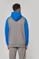 Veste molleton zippée capuche bicolore unisexe – Image 3