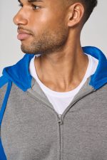 Veste molleton zippée capuche bicolore unisexe – Image 9