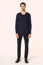 T-shirt Supima® col V manches longues homme – Image 8