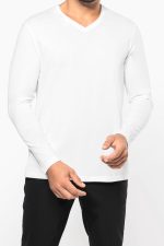 T-shirt Supima® col V manches longues homme – Image 14