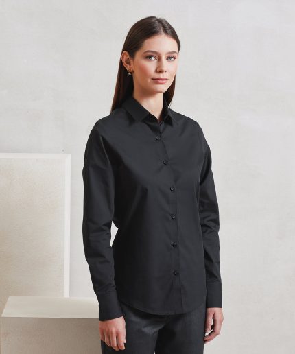 Womens long sleeve Recyclight poplin shirt