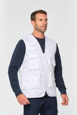 Gilet polycoton multipoches doublé unisexe – Image 2