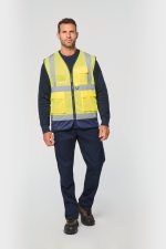 Gilet de sécurité haute visibilité recyclé avec zip unisexe – Image 5