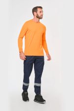 Pantalon cargo unisexe avec bas élastiqué et bande réfléchissante – Image 5